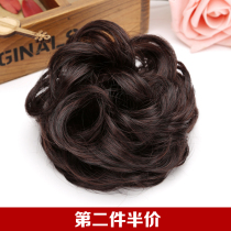 Wig Hair circle disc hair bud headdress Straight hair balls Hair Baotou flower rubber band roll fashion anti-true styling