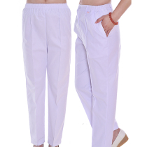 Nurse pants elastic waist white side pocket four seasons size doctor pants hospital nurse suit summer work pants