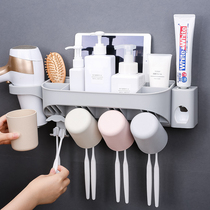 Suction-wall toothbrush shelve cup wall-mounted toothbrush cup holder toilet mouthwash cup suit free of perforated tooth cup