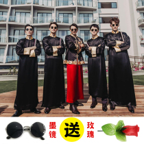 Wang Kai Yang Shuo small bag Total Same style Chinese wedding best man clothing Big Horse coat Chinese style brothers Best Man Group dress