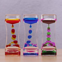  Creative slide oil drop shaking sound with the same two-color liquid hourglass down the stairs oil leak daze artifact decompression toy