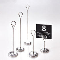 Stainless steel ring restaurant table seat Hotel dining hall table number set dish tray buffet table table card stand