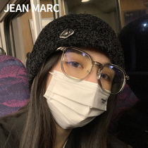 Small red book transparent Big Frame glasses female makeup artifact face small face big face thin myopia eye frame can be equipped with degree