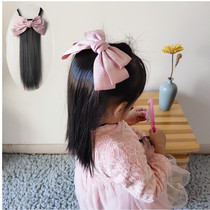 Student Wig Strap Straight Hair Tail Child Princess Styling Bow Tie Can Love Woman Temperament Emulation Ornament Tide