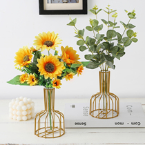 Simulation flower high-grade new lyndhurst Eucalyptus sunflower fake flower dried flower decoration table living room decoration ornaments