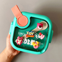 Childrens complementary food baby cute tableware elementary school students 304 stainless steel lunch box bento box can be microwaved to go out portable