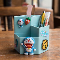 Cartoon pen container cute girl heart creative fashion ins wind children student stationery storage box desktop multi-function