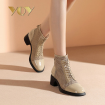 Coarse Heel Sandals Women 2022 New High Heels Children Summer Fashion Women Shoes Hollowed-out Mesh Yarn Cool Boots Woman 100 hitch