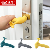 Thickened silicone door handle protective cover Home bedroom bathroom anti-bump door lock anti-collision pad winter anti-static