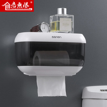 Bathroom tissue box punch-free household toilet toilet toilet paper roll paper shelf creative waterproof pumping paper box