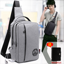 New mens chest bag casual messenger bag sports small bag backpack womens waist bag shoulder bag Korean version mens bag tide bag