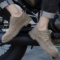 Mens shoes Spring Martin shoes low-top Korean version of the trend casual wild British tooling mens retro leather shoes men breathable