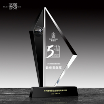 Creative earth crystal trophy medal Custom custom sailing race trophy Black quality medal lettering gift