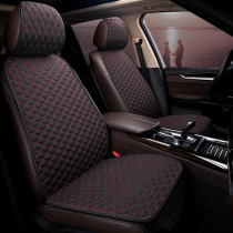 Car cushion four seasons universal linen small waist seat cover monolithic summer three-piece set half-pack seat cushion backrest pad