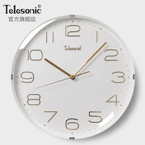 TELESONIC Uranus simple wall clock Japanese living room silent quartz clock Nordic decorative clock Wall watch