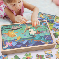 Young Children Dinosaur Pintu Big Pieces Puzzle 3-4-year-old 6 Puzzle Toy Baby Boy Intelligence Kid with Brain Girl