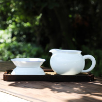 Jingdezhen Jade mud Thin tire white porcelain road cup sweet white glaze ceramic tea divider household filter Tea Sea uniform Cup male Cup