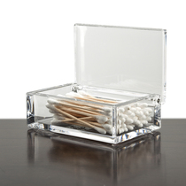 Transparent cotton swab box Acrylic desktop storage box Modern creative simple toothpick box Plastic thickened tea box