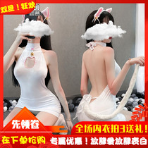 Sexy lingerie plus size cat Bunny Girl suit uniform temptation conjoined body teasing hot transparent clothing Sao