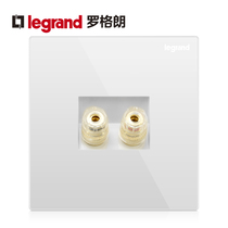 Rogrand socket panel Yijing Magnolia White one Audio Two-head speaker audio power supply 86 type