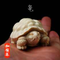Heshun Zhai Mammoth Ivory Handhold Mammoth Tooth Orders Tortoise Mammoth Tooth Carving Turtle Carving Handmade Original Tortoise