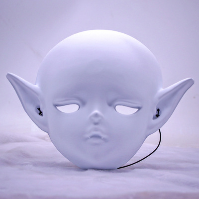 taobao agent Halloween preferred emoji dense room decorative elf vampire mask adult puppet full face white live props