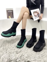  Net red Martin boots womens Korean version of all-match thin stretch socks boots autumn 2021 new fashion thick-soled thin boots