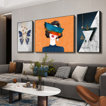 Modern light luxury diamond painting simple beauty character cross stitch 2021 new thread embroidery living room diamond embroidery triptych