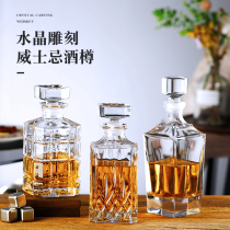 European crystal sealed wine bottle creative with silicone sleeve household with lid red wine foreign wine whisky empty bottle storage flask