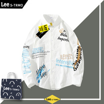 Little Red Riding Book Recommend LEEstrmo2022 Spring Tide Brand ins Loose Shirt Male Couple Long Sleeve Shirt Female