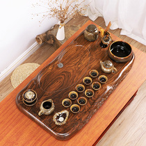 Tea tray home simple living room tea table kung fu tea set rectangular imitation ebony wood rosewood tea Sea