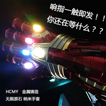 HCMY Reunion 4 Iron Man Nano Infinite Gloves Hulk Edition 1:1 All-metal wearable Thib final ring