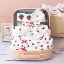 Newborn baby baby baby clothesGift box princess autumn and winter suit full moon 100-day gift supplies