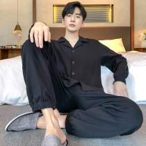 Mens pajamas spring and autumn cotton long sleeve teenagers summer leisure plus size cotton home clothing 2021 New