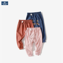 Yu one trillion Lin Baby Pure Cotton Long Pants Boy Girl Harun Pants Spring Autumn Fart Pants Baby Big Pp Pants Outside Wearing Tide