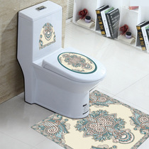 Creative Toilet Bathroom Toilet toilet sticker U-type ground sticker toilet bottom edge Decorative Waterproof Anti-Slip J Mat Top Art