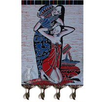  Miao cloth painting ethnic minority characteristic pattern double-layer mural Miao Dai hair washing woman 56*78cm