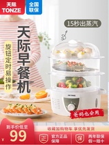 Skyline Electric Steamer Steamer Transparent Steaming and Steamed Fish Multifunction Home Plug-in Electric Steam Steamed Buns Triple small pan