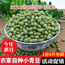2021 new green beans 2500g farmhouse small green beans green beans Oval dry green skin soybeans