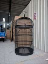 Large European Birdcage wrought iron super large parrot starlings Villa Birdcage outdoor floor Birdcage garden decoration cage