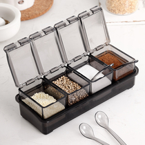senseyo household seasoning tank kitchen seasoning box combination set salt jar multi-grid moisture proof seasoning box seasoning tank