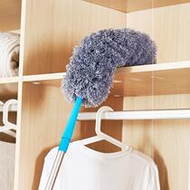 Sweeping ash feather duster household retractable wall products home outlet bendable gap gray dust brush window