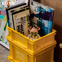 GOTO storage box with pulley turnover box clothes toys household storage box folding box finishing storage artifact