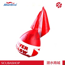 New AturDive PVC diving buoy inflatable floating ball mouth blowing water surface signal special warning