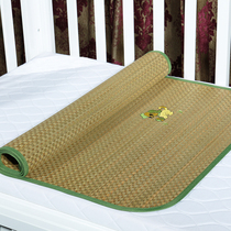 Dormitory crib Indoor children grass mat futon dual-use 1 2 natural cool mat Reed mat trolley Kindergarten