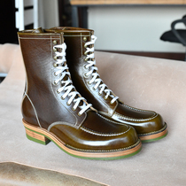 Fire cat handmade 191-last tooling boots handmade Goodyear specific square head leather boots 2019 new autonomous design shoe tree