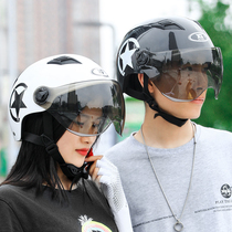 Electric battery car helmet Mens and womens summer helmet Sunscreen half helmet Childrens moped four-season helmet