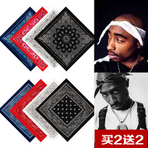 INS Street West Coast cashew flower square towel men and women hiphop hip-hop hip-hop trend brand headscarf popping cotton