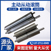 Customized assembly line power roller stainless steel roller knurled galvanized plating roller master driven unpowered roller