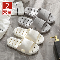  Bathroom slippers female summer home couple indoor household water leakage non-slip bath quick-drying deodorant cool slippers men